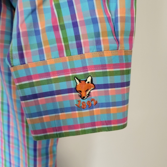 Peter Millar Weekender Finish Multicolored Plaid Button-Down Shirt - Picture 4 of 11